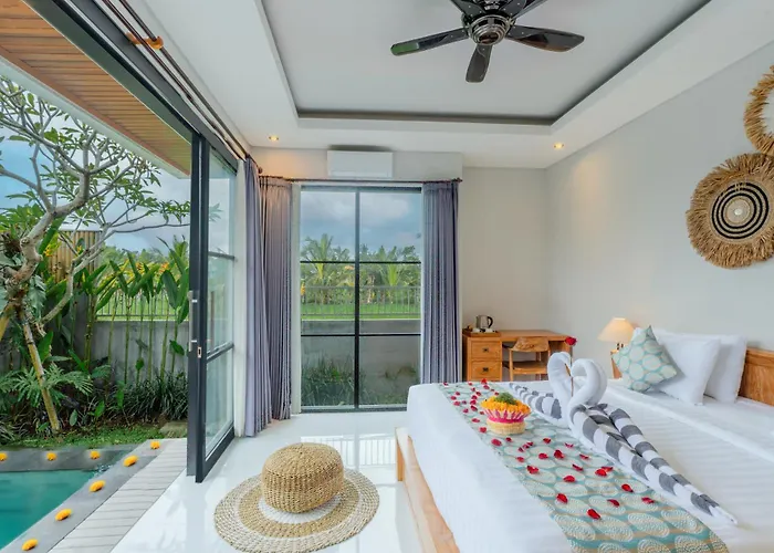 Villa The Nugraha Private Pool With Rice Field View Ubud
